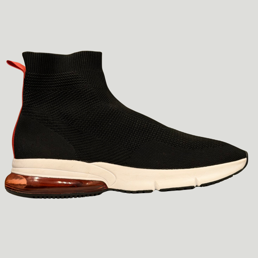  Black Sock-Style High-Top Trainer