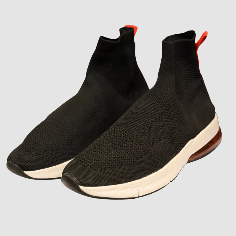  Black Sock-Style High-Top Trainer